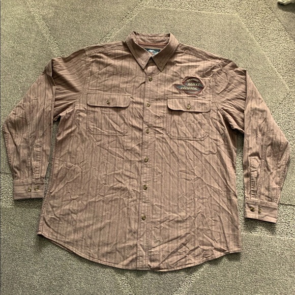 Harley-Davidson Striped Button Down Shirt